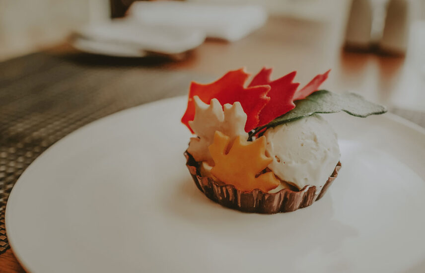 Dining table in Headwater Restaurant at Millcroft Inn & Spa