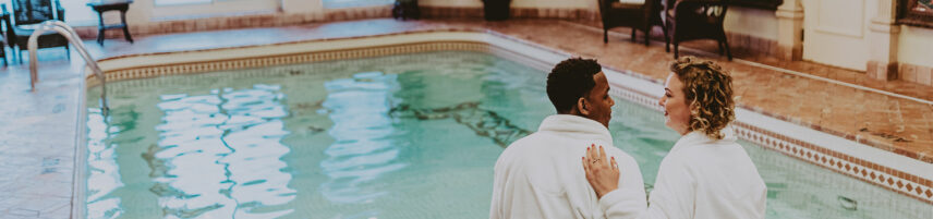 Couple indulging in amenities offered by the Prince of Wales Hotel in Niagara-on-the-Lake