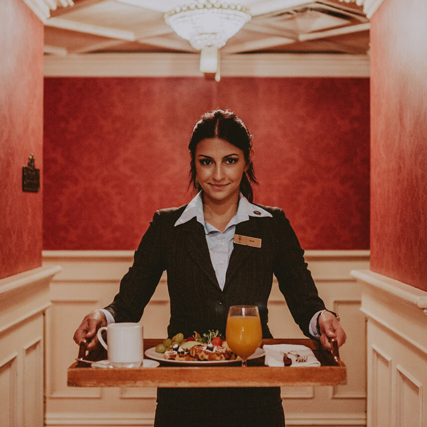 State of the art room service at the Prince of Wales Hotel in Niagara-on-the-Lake