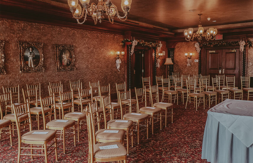 Arc wedding right seating layout of Hampton Court wedding venue at the Prince of Wales Hotel in Niagara-on-the-Lake