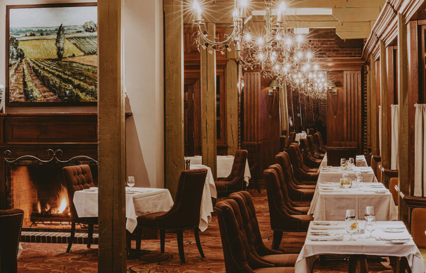 Dining room in Cannery Restaurant at the Pillar & Post Hotel in Niagara-on-the-Lake