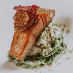 Fresh salmon catered for meetings at the Pillar & Post Hotel in Niagara-on-the-Lake