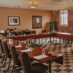 Meeting rooms with modern amenities at the Pillar & Post Hotel in Niagara-on-the-Lake