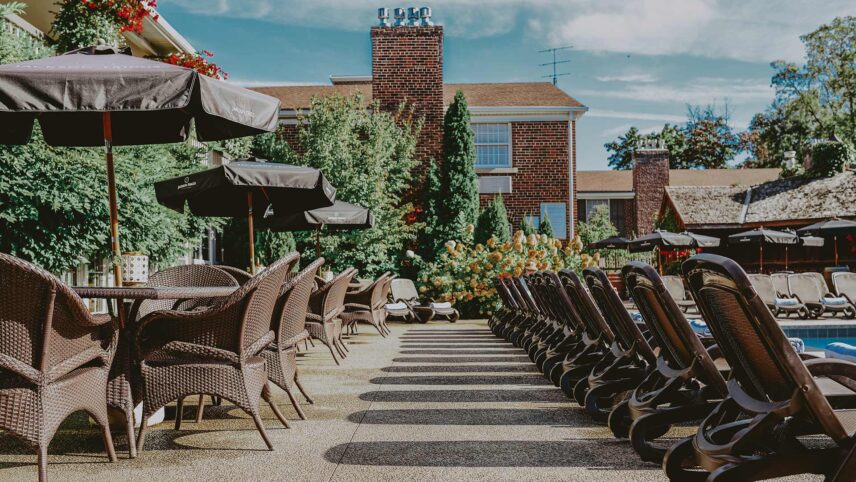 The Poolside Patio at the Pillar & Post in Niagara-on-the-Lake