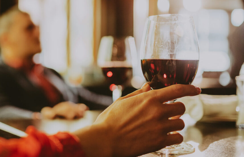 Niagara-on-the-Lake wine served at the bar at Bacchus Lounge in Queen's Landing