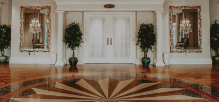 Entryway to one of Queen’s Landing’s meeting and conference rooms.
