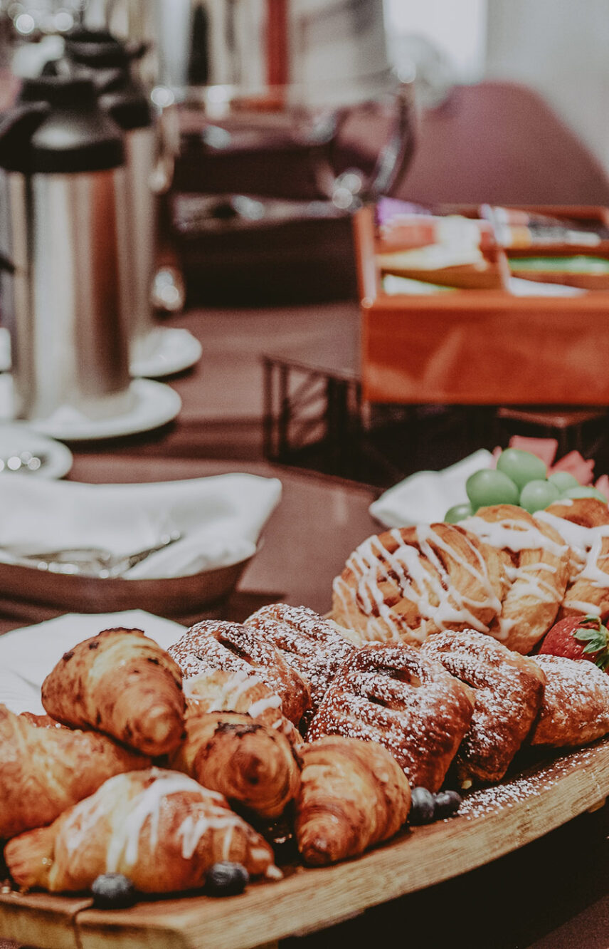 Pastries at for meeting guests at Queen's Landing hotel in Niagara-on-the-Lake