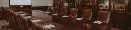 Elegant boardroom for small meetings at Queen's Landing in Niagara-on-the-Lake