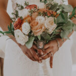 Fall bride floral arrangement for weddings at the Queens Landing Hotel in Niagara-on-the-Lake