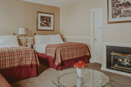 Twin bed accommodations at Millcroft Inn & Spa in Caledon