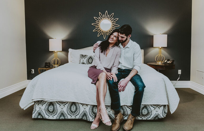 Couple enjoying accommodations at Inn On The Twenty in Jordan Village