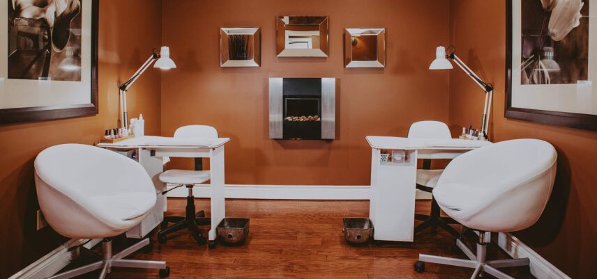 Spa manicure area at Inn On The Twenty in Jordan Village