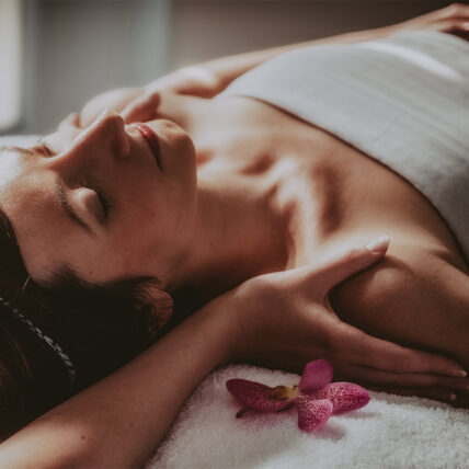 Relaxing massage during a weekend spa getaway to the Millcroft Inn & Spa in Caledon, Ontario