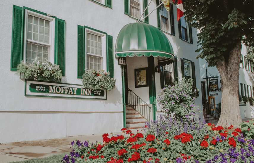 The entrance to Moffat Inn in Niagara on the Lake