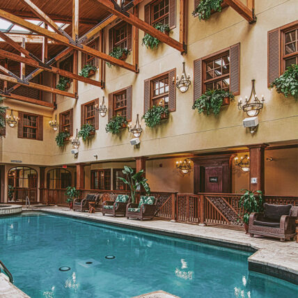Indoor wellness pool at the Pillar & Post Hotel in Niagara-on-the-Lake