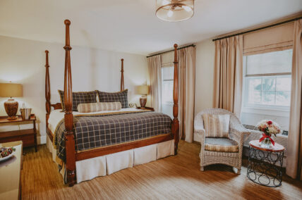 The traditional guest room experience at the Pillar & Post Hotel in Niagara-on-the-Lake