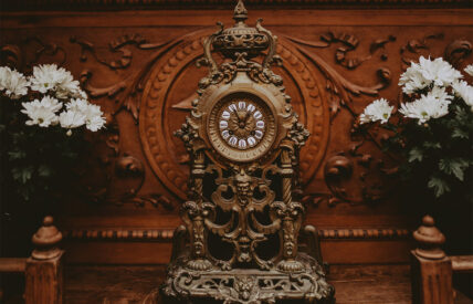 Antique clock at Pillar and Post in Niagara-on-the-Lake, Ontario