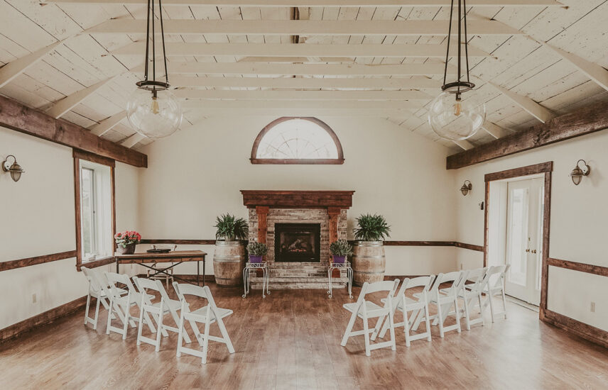 Cave Spring Vineyard, The Vineyard Retreat wedding venue setup at Inn On The Twenty in Jordan Village