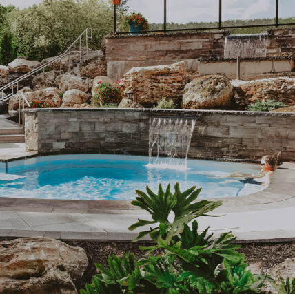 Hot Spring pools at the Millcroft Inn & Spa resort in Caledon Ontario near Toronto