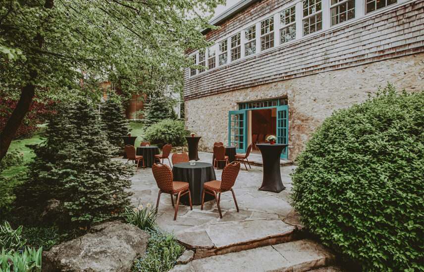 Erin Room Terrace for large meetings and conferences at Millcroft Inn & Spa in Caledon