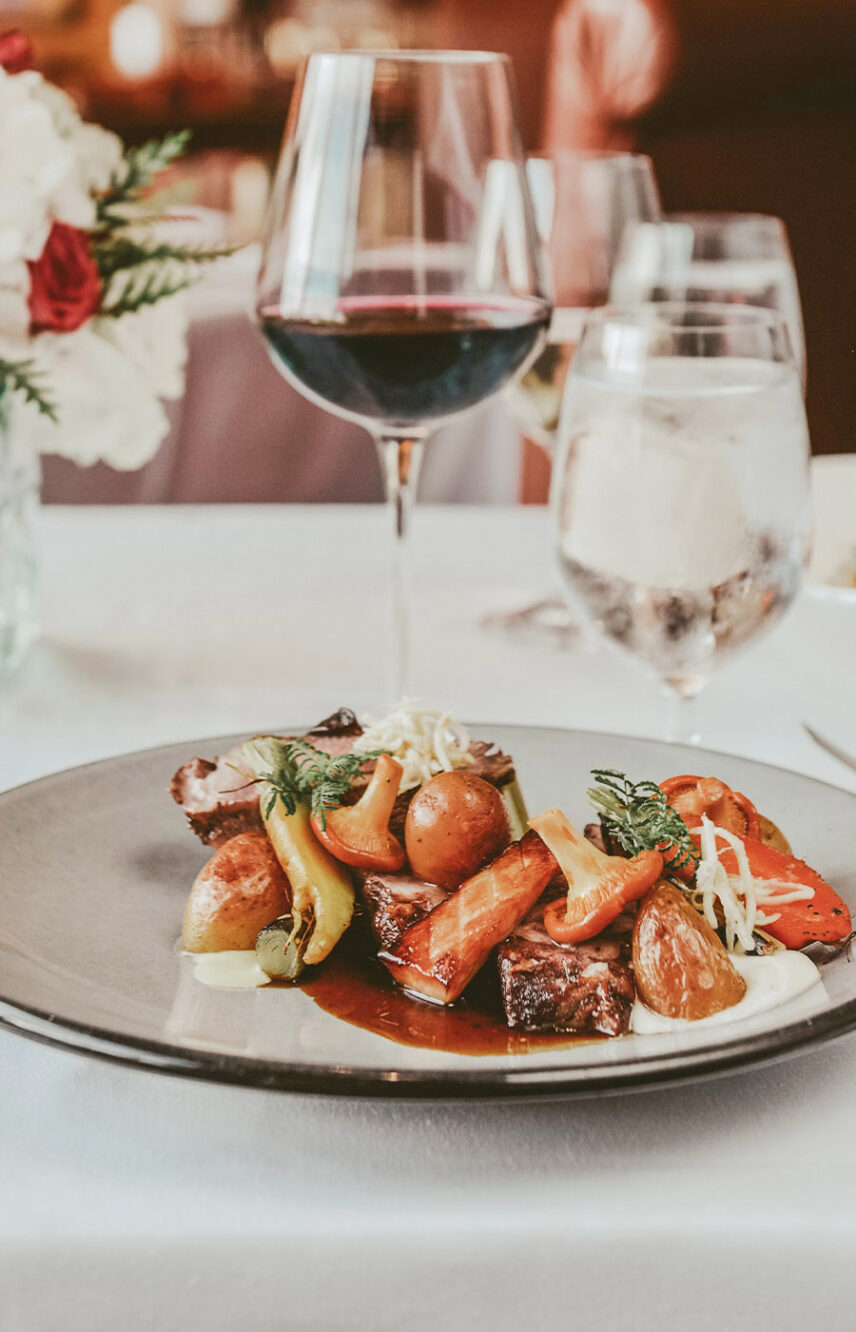 Gourmet meals from Tiara Restaurant at the Queens Landing Hotel in Niagara-on-the-Lake