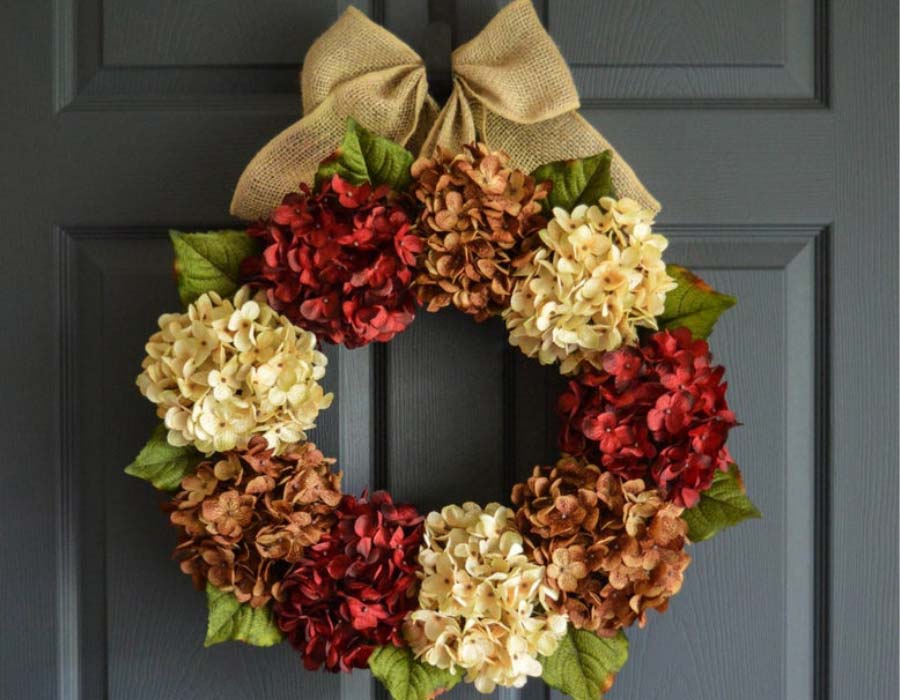 DIY Fall Door Wreath Vintage Hotels