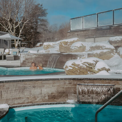 The hot spring pools at Millcroft Inn & Spa