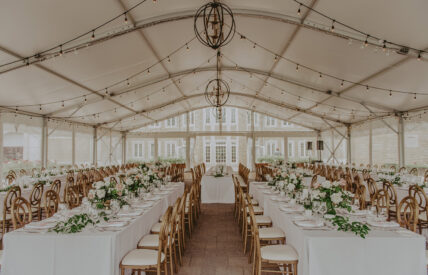 Wedding tent at chateau des charmes winery in niagara on the lake