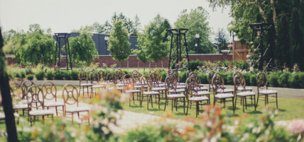 La Roserie outdoor wedding ceremony space in The Gardens at Pillar and Post in Niagara-on-the-Lake