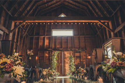 Indoor Barn Wedding Reception at Cave Spring Vineyard Jordan Ontario