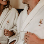 Vintage Hotels Robes on a Man and Women at the Millcroft Inn and Spa