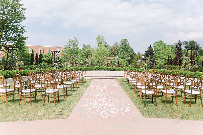 La Roserie wedding ceremony space in The Gardens at Pillar and Post