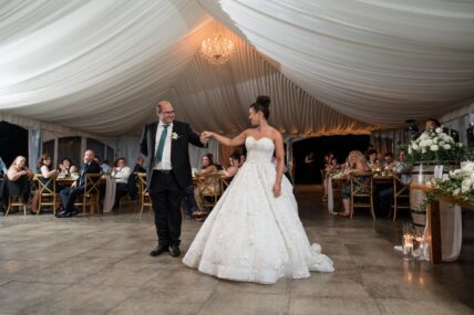 Daughter and Father Dance during a wedding at Sue-Ann Staff Estate Winery
