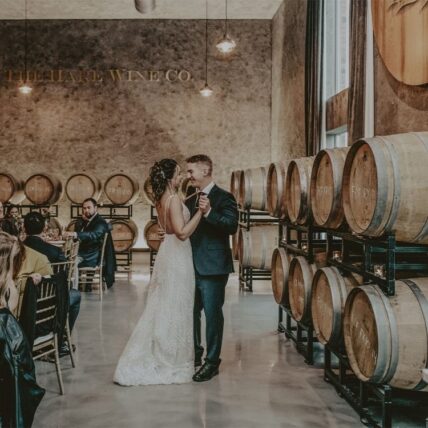 The Barrel Room winery wedding venue at The Hare Wine Co. in Niagara-on-the-Lake