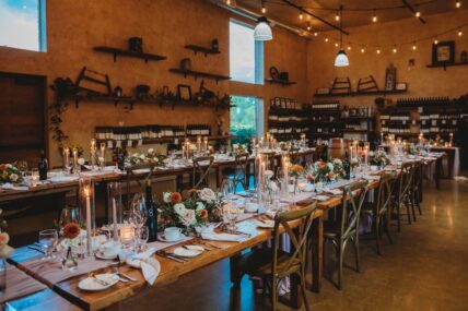 A wedding in the Tasting Room at The Hare Wine Co.