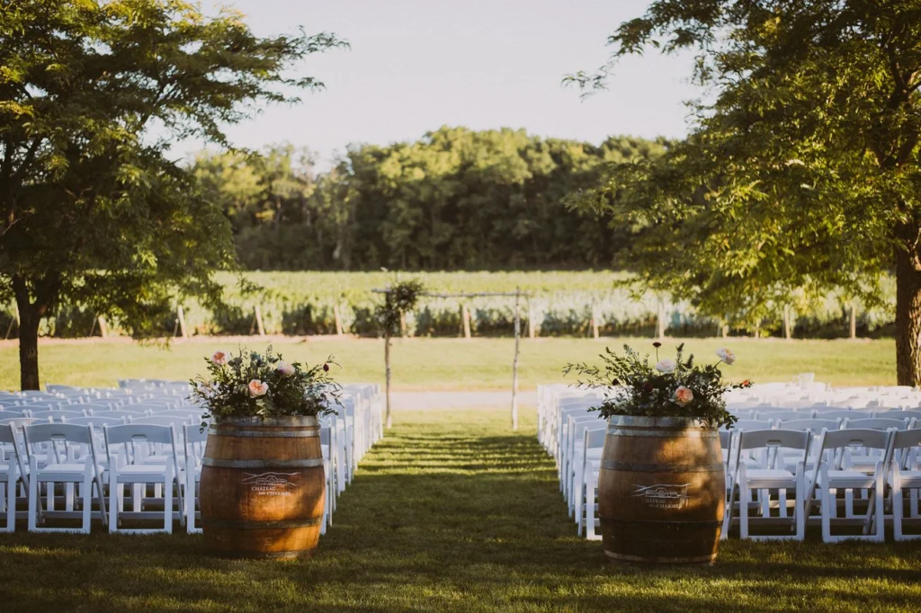Château des Charmes winery wedding venue in Ontario