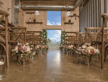 Indoor Wedding Ceremony Venue at The Hare Wine Co in Niagara-on-the-Lake