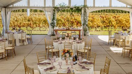 Bella Terra Vineyards set up for a Winery Wedding
