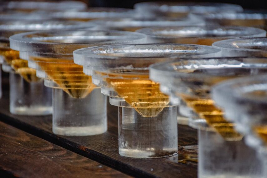 Icewine samplers offered during the winter.