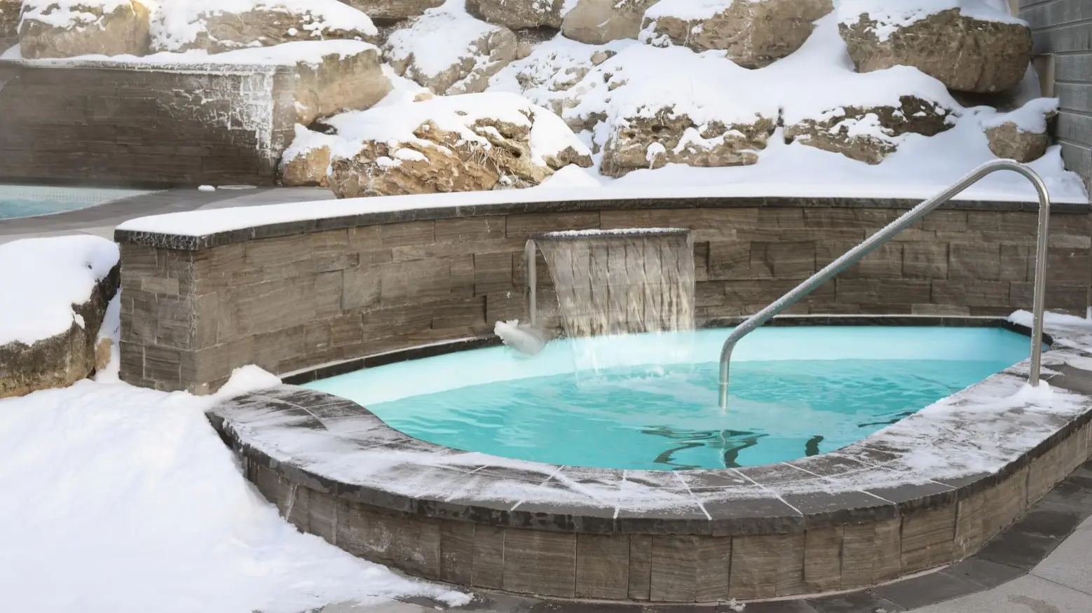 Hot spring pool at Millcroft Inn & Spa in Caledon, Ontario.