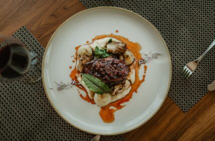 A beef dish served at Headwaters Restaurant in Caledon.