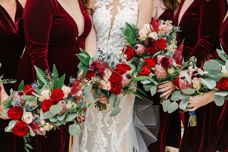 Winter wedding bouquets from Clipping’s Floral Design