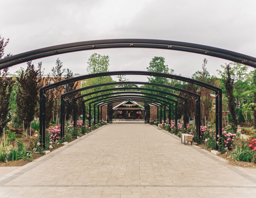 A path leading out of the Gardens, home to The OutPost café