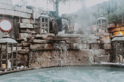 Hot spring pools at 100 Fountain Spa at Pillar and Post, Niagara on the Lake