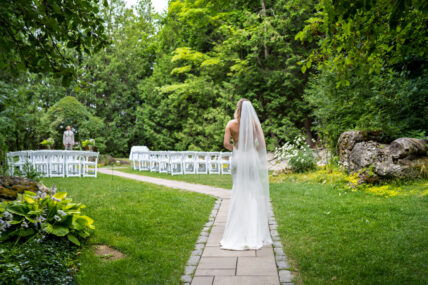The wedding garden at Millcroft Inn, one of the best summer wedding venues in Ontario