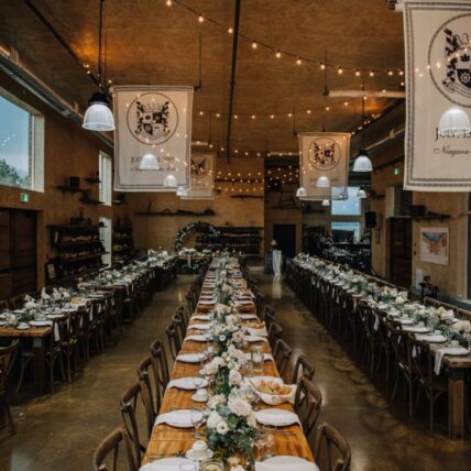 Wedding Reception Set-up in The Hare Wine Co. Retail room