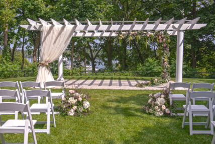 The Water View Garden at Queen's Landing, one of the best summer wedding venues in Ontario