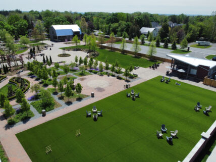 The lawn area near The OutPost in Niagara on the Lake