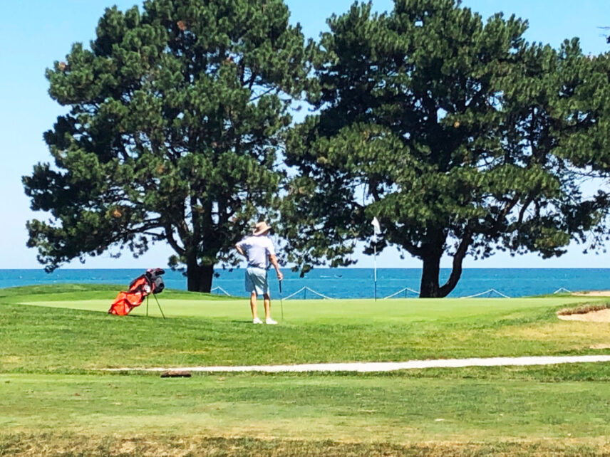 A man playing golf in Niagara-on-the-Lake.