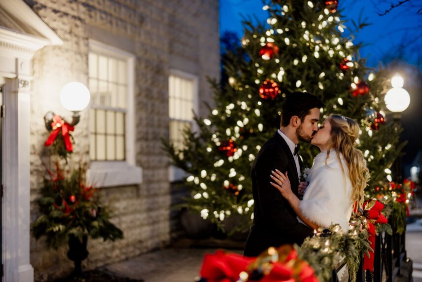 Christmas wedding inspiration for a Christmas wedding at Vintage Hotels